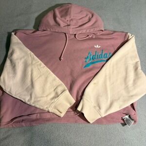 Pink and cream Adidas‎ hoodie